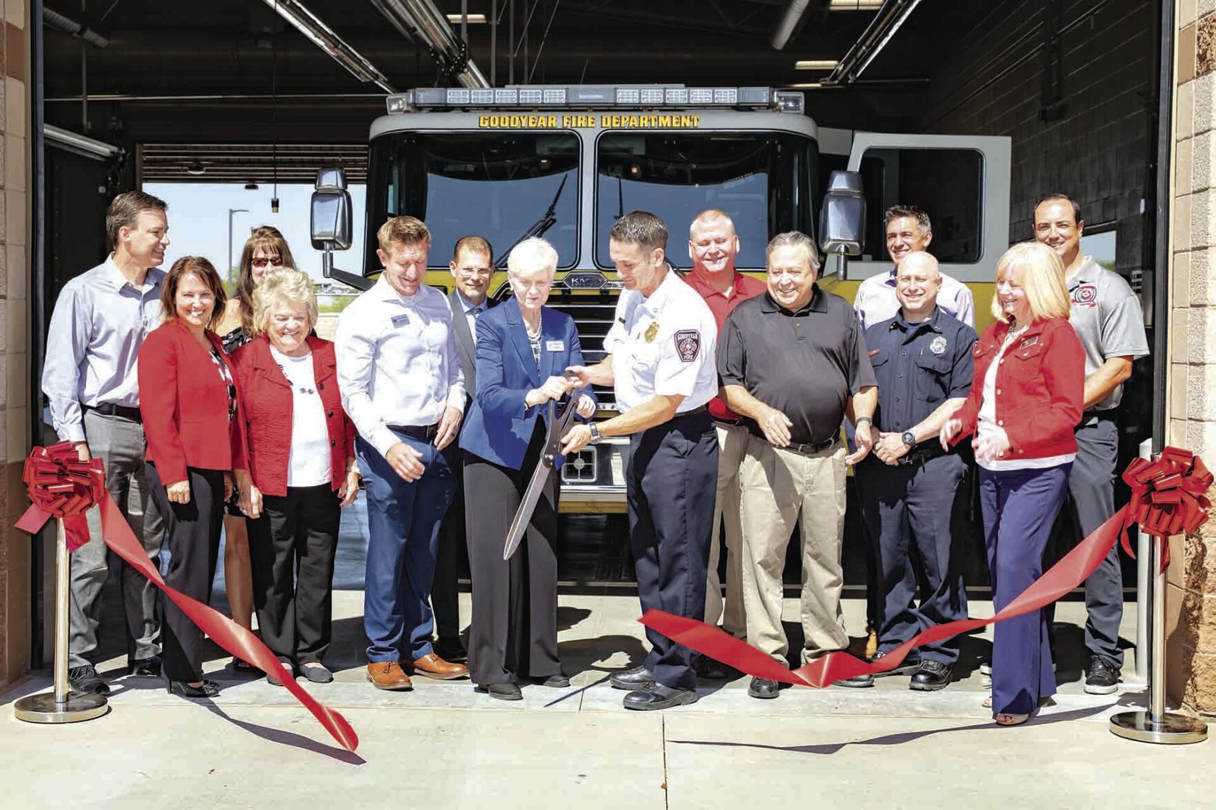 Goodyear Mayor Georgia Lord and Fire Chief Paul Luizzi